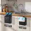Petite poubelle suspendue 1,3 gallon / 5 L avec couvercle, poubelle en acier inoxydable avec seau intérieur-121254845