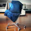 Bleu neige tombant - coussin imprimé abstrait