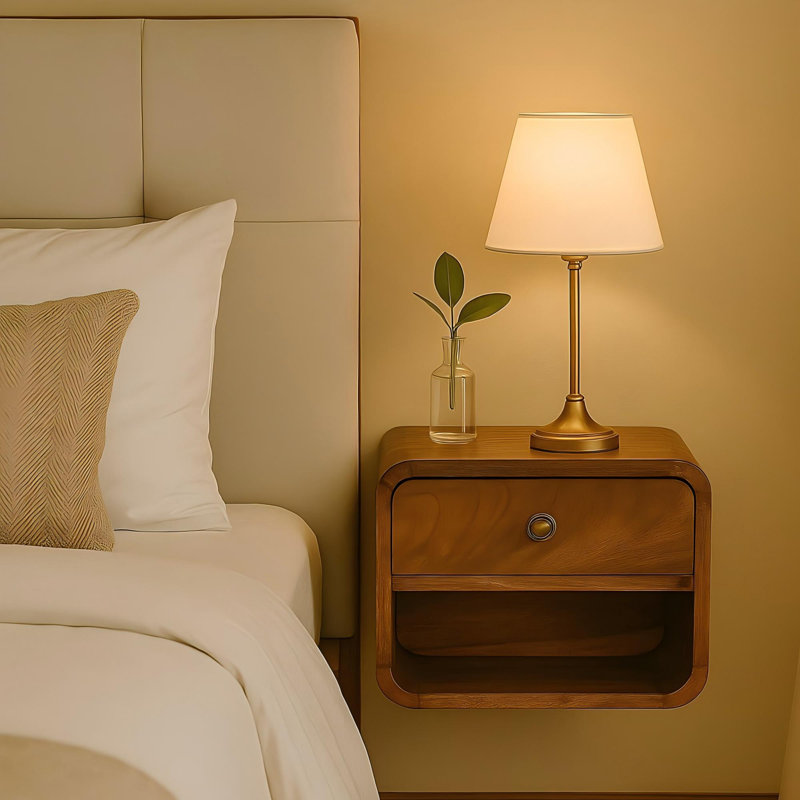 30cm W Solid Wood Bedside Table