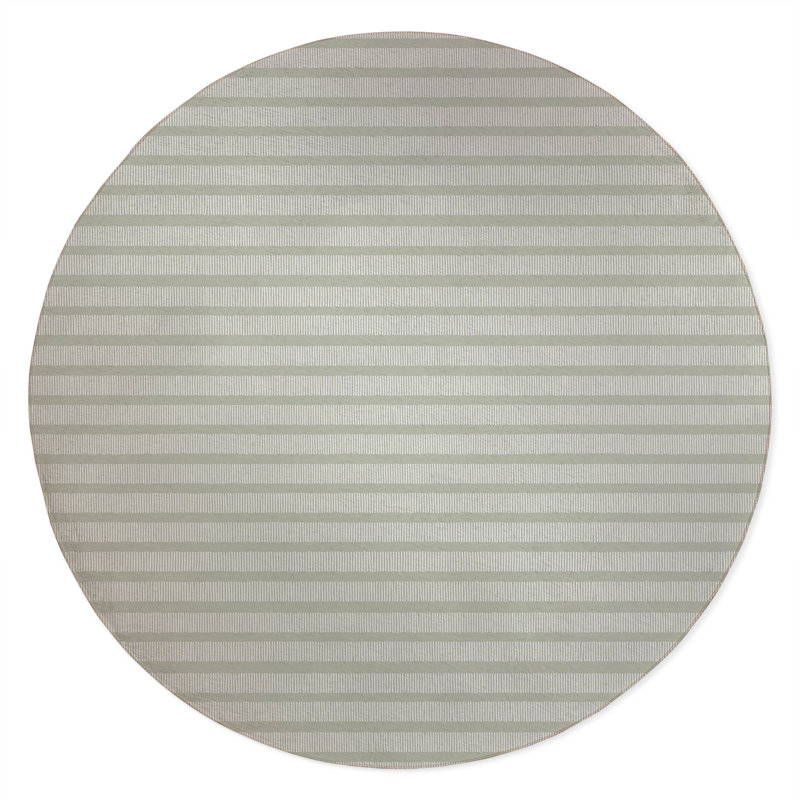 Comb Row Non-Slip Outdoor Rug, Round 5'