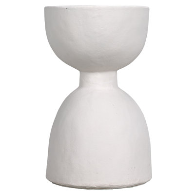 Hourglass Stool White Fiber Cement by Noir