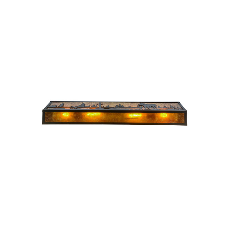 Rustic Lodge 4 - Light Bath Bar, Amber, T10