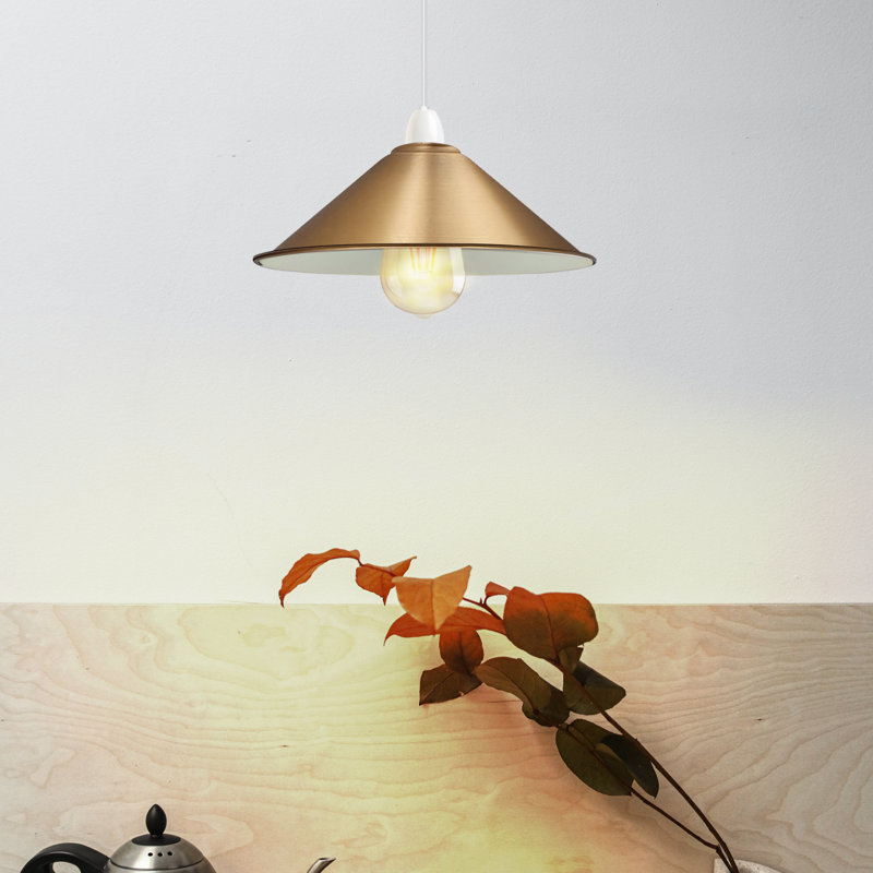Nikias 10cm H Metal Cone Shape Lamp Shade ( Uno ), Yellow Brass