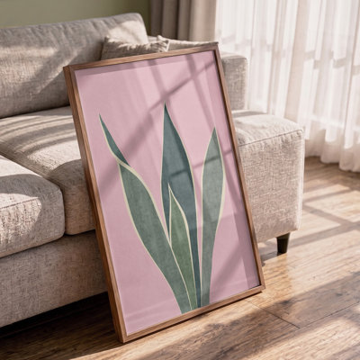 Minimal Pink Foliage Print by Other Artist