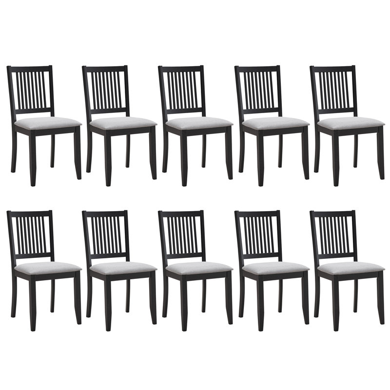 Weldon Slat Back Side Chair, Black