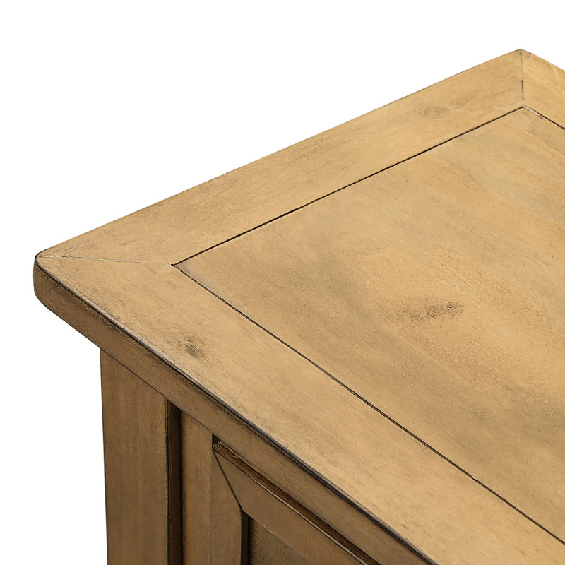 Console Table Sofa Table Easy Assembly with Two Storage Drawers and Bottom Shelf for Living Room, Brown/Old Pine