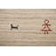 Tapis décoratif rayé Gabbeh 3 x 5