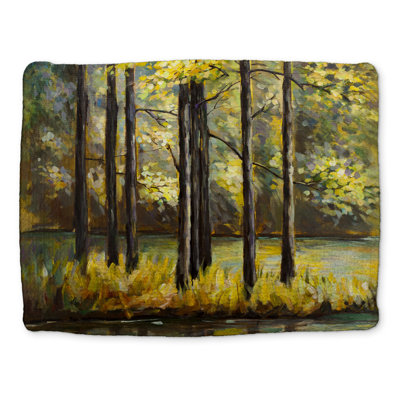 Napperon paysages - arbres dans le lac