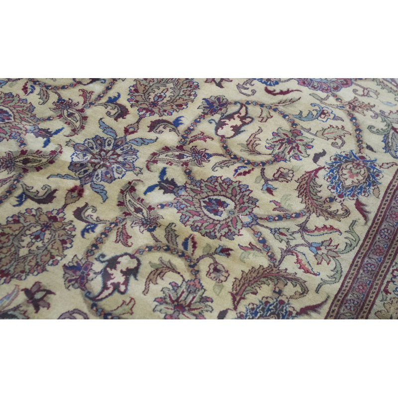Tapis oriental en laine noué à la main brun / gris Maharaja