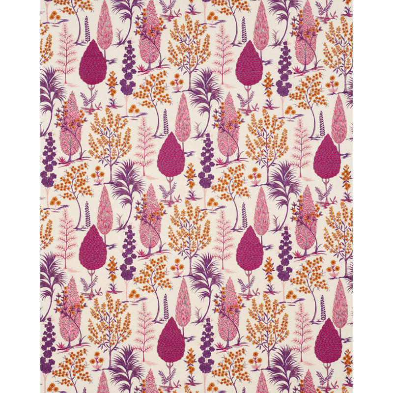 Pandora Embroidery Fabric, Aubergine