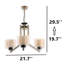 Lustre en cuivre à hauteur réglable 3 lumières