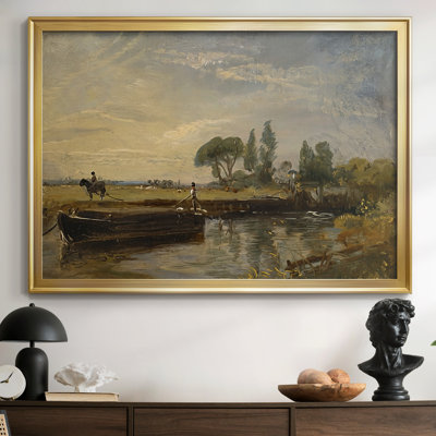 Vue sur le Stour près de Dedham (croquis à l'huile) - John Constable - Toile tendue avec châssis, c. 1821-1822