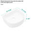 Lavabo de salle de bain vasque en céramique blanc moderne - 15,63 po x 13,66 po, teint, polyvalent 15,63 po x 13,66 po