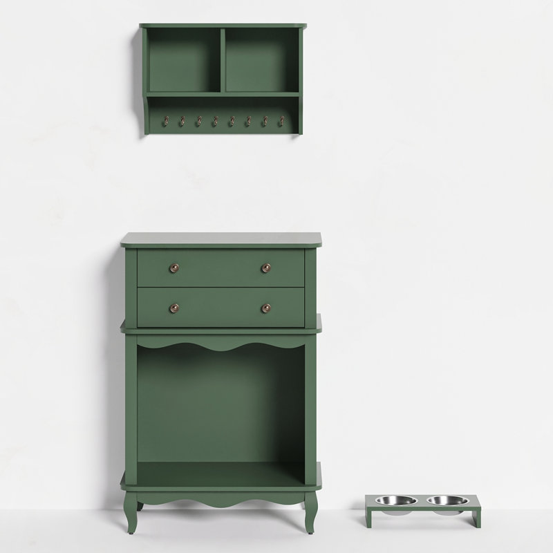 Multi-Functional End Table-Green
