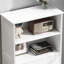 Armoire de cuisine blanche Farmhouse, grande armoire de rangement autoportante avec 2 portes fermées, 1 tiroir et tablettes ouvertes, armoire de rangement polyvalente pour garde-manger, vestibule, salon, salle à manger