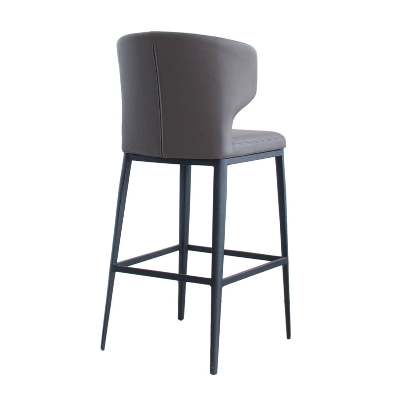 Aislinn Upholstered Counter Stool with Metal Frame, Stone Blue, Counter Stool (26" Seat Height)