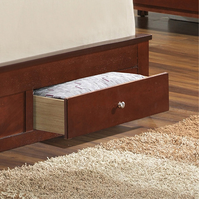 Luxurious Storage Bed For Ultimate Comfort And Functionality, King, Cherry