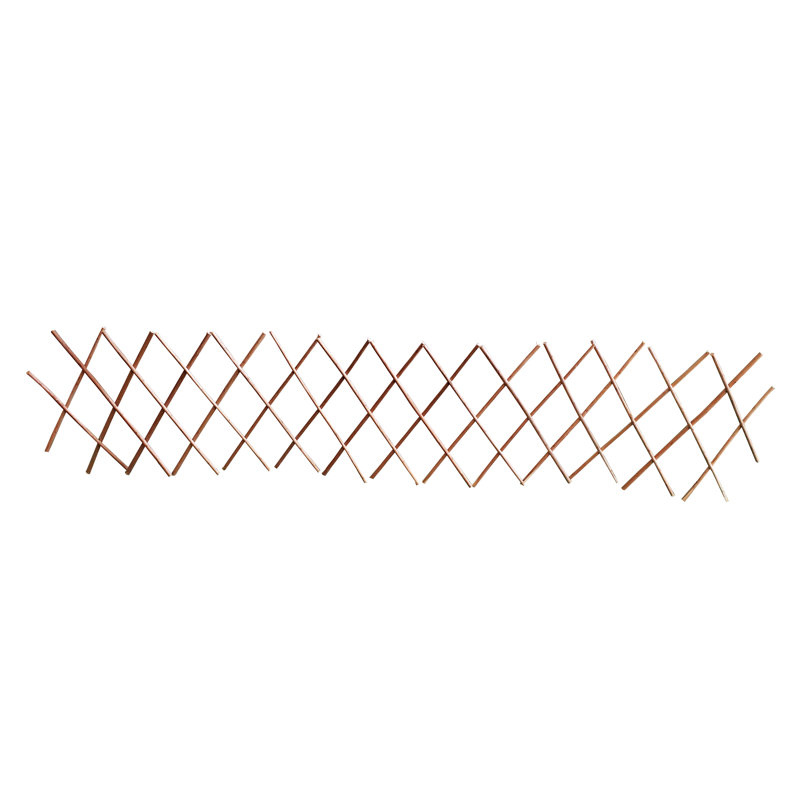 Tan 12'' H x 72'' W Willow Wood Expanding Trellis Fence