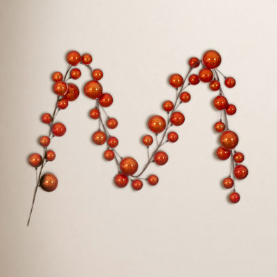 Vickerman 10' Burnished Orange Pearl Branch Ball Wire Garland