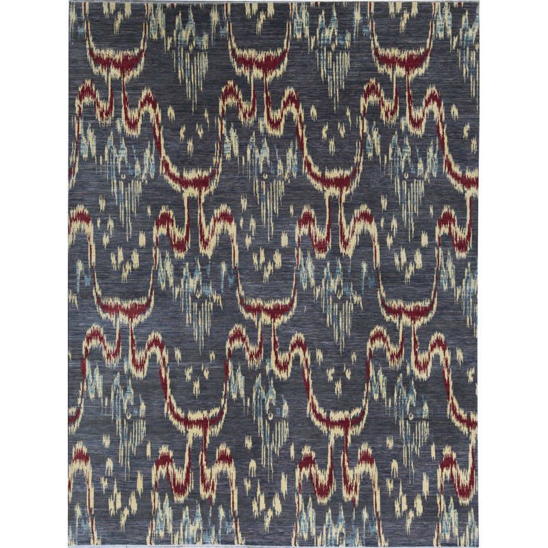 Hand-Knotted High-Quality Black Area Rug