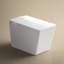 Toilette carrée moderne avec réservoir attaché - Télécommande, chasse d'eau automatique, siège chauffant, moniteur à DEL, réglages personnalisés par l'utilisateur, télécommande intégrée blanche, chasse d'eau automatique, Interface,-121676810