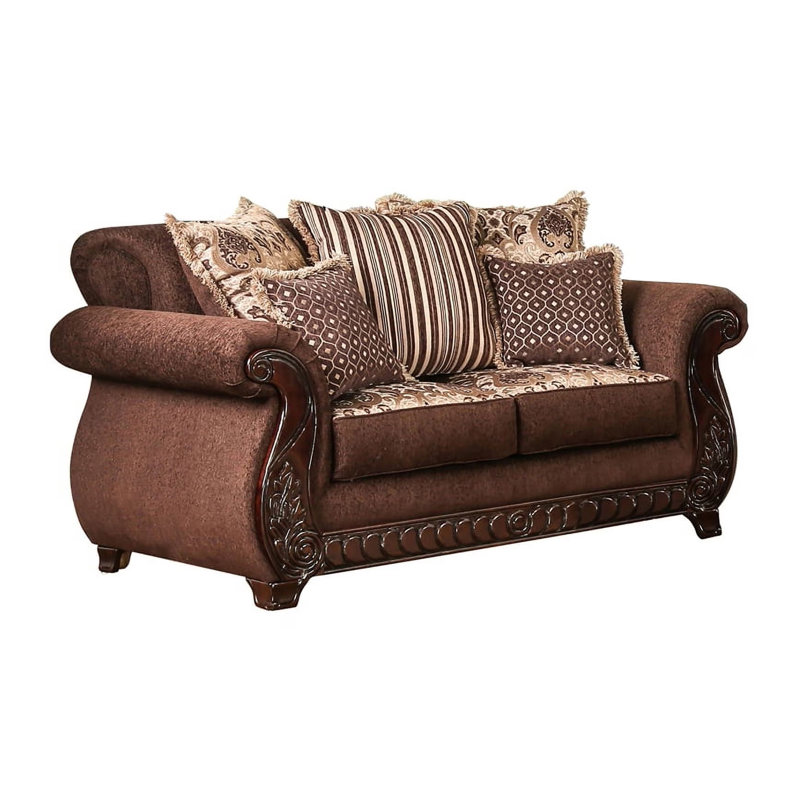 Causeuse l 72,4 po, brun, Brun / or