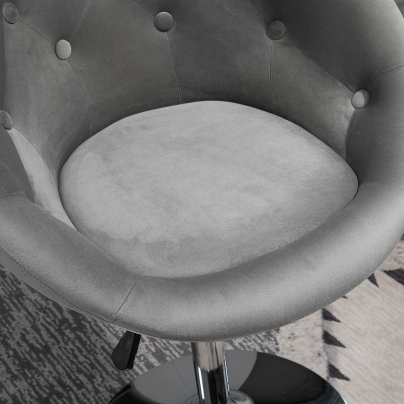 Danaira Upholstered Swivel Armchair, Gray Fabric incorrect