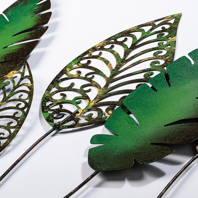 Coastal Wall Decor on Metal, Green