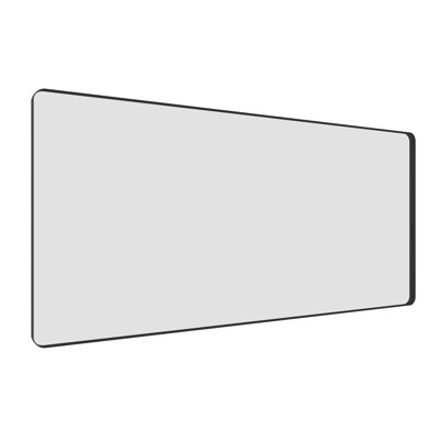 Lesamuel Filleted Corner Wall Mounted Bathroom and Vanity Mirror with Aluminum Frame