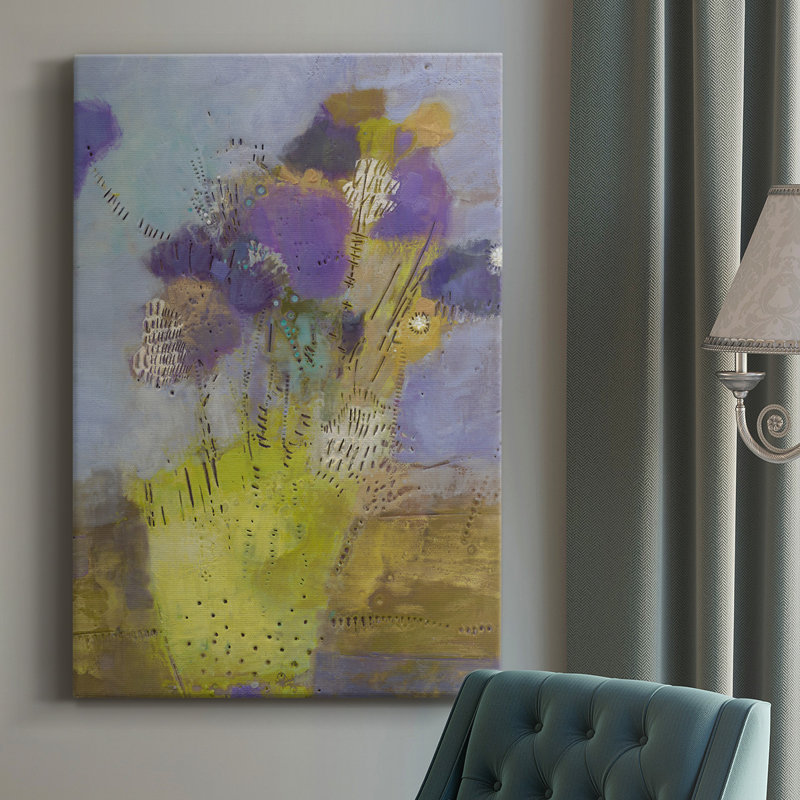 Blume I - peinture sur toile tendue, H 48 po x l 32 po x P 1 po