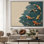 Très grande reproduction d'art sur toile - Poissons koi colorés nageant dans un étang tranquille pour le salon ou la chambre à coucher - «Assemblage requis du cadre (cadre non fini)»