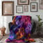 Radiant Neon Flower Show - Couverture Sherpa de qualité supérieure 1 pièce-22941064