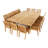 Rectangular Teak Solid Wood Outdoor Dining Table , 72 " W 36 " D