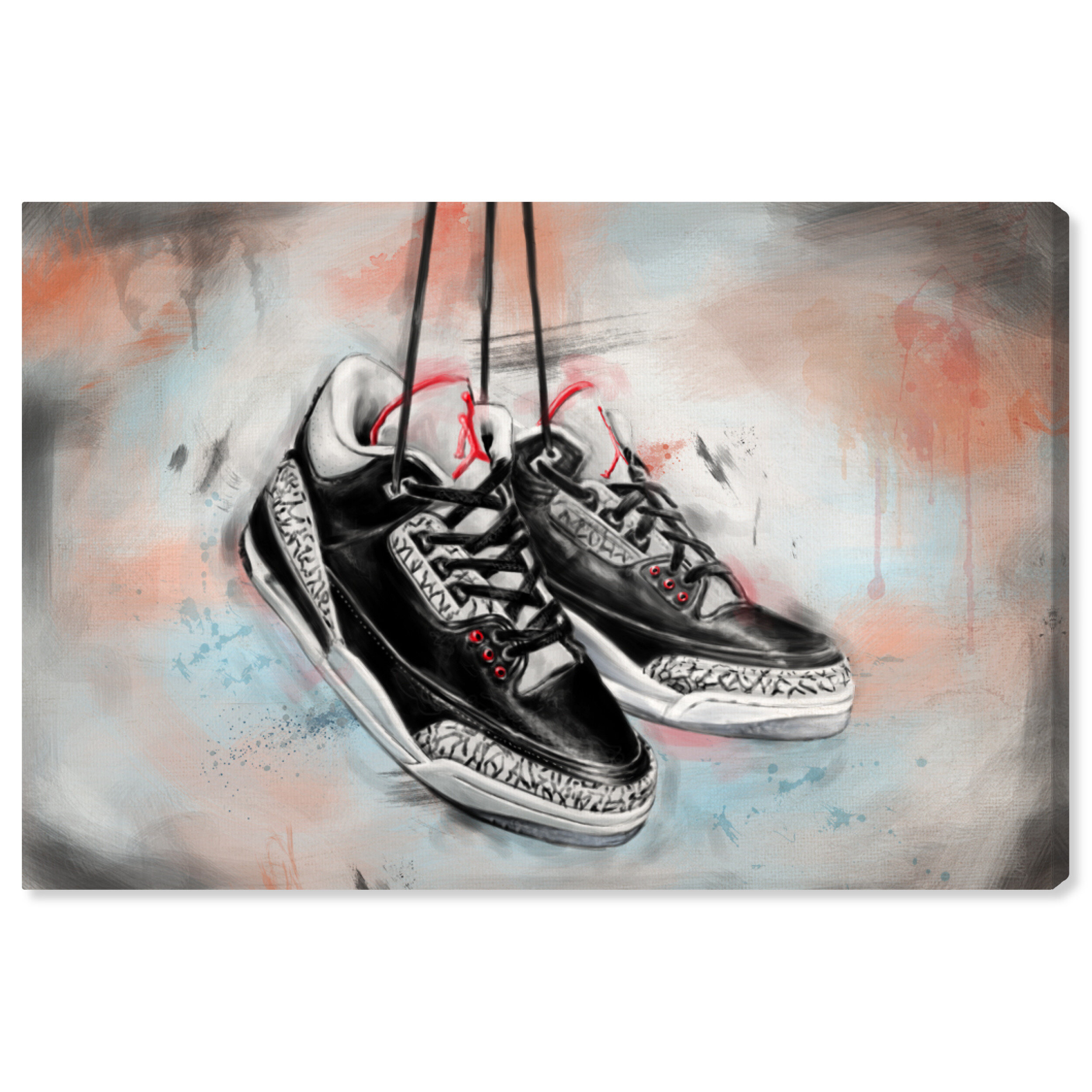 Premium Photo  Fashion sneakers on vivid abstract background