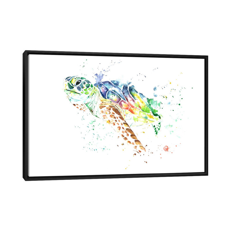 «Snap» par Lisa Whitehouse, impression sur toile, H 18 po x l 26 po x P 1,5 po, Toile avec cadre noir, Pas de tapis
