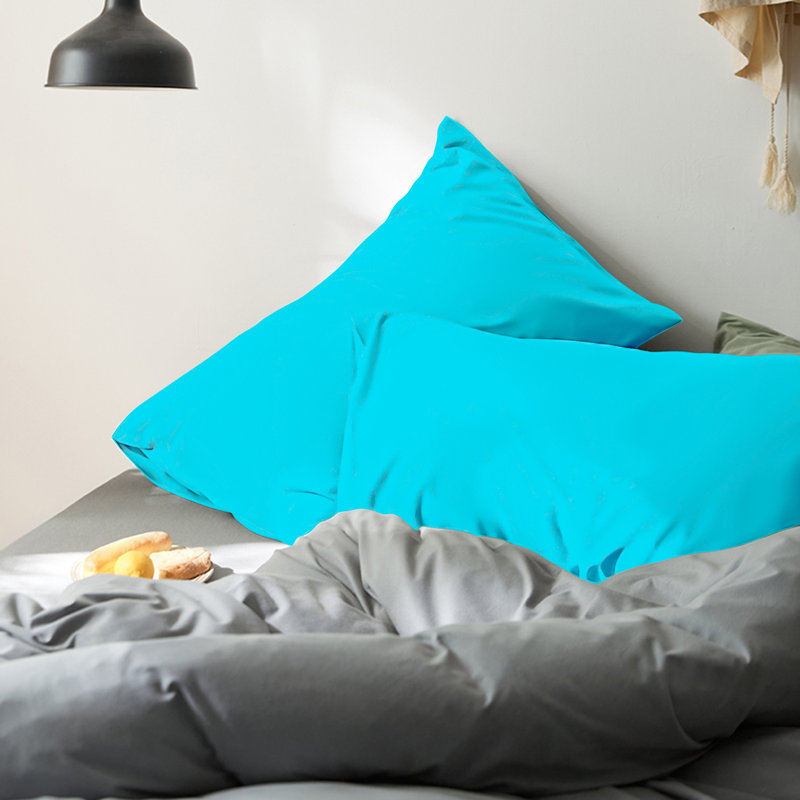 Bed Pillowcases, 1800 Brushed Microfiber Queen Pillow Cases with Envelope Closure - 20x30 Inches - NTBAY, Blue