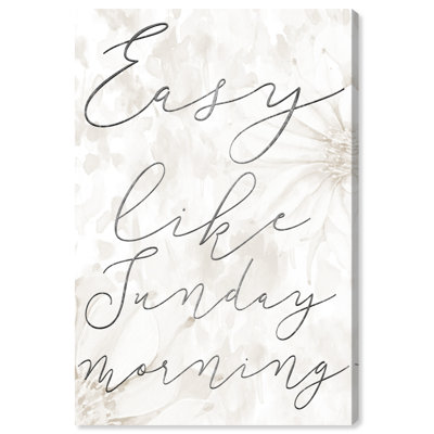 «Easy Like Floral Light Family», art textuel sur toile