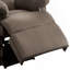 Fauteuil inclinable brun clair en tissu tissé-121534459