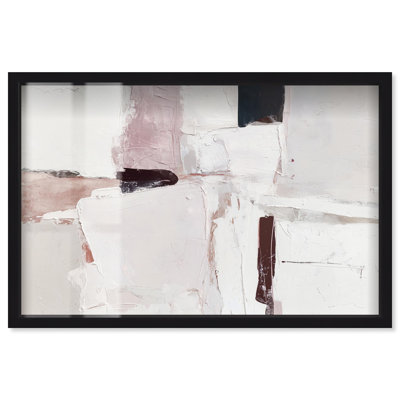 «Dark Patch Shadowbox Print», art mural abstrait par Art Remedy, cadre noir, 55 x 37