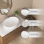 550mm x 410mm Countertop Oval Vitreous China Basin Bathroom Sink, White Vessel Sink