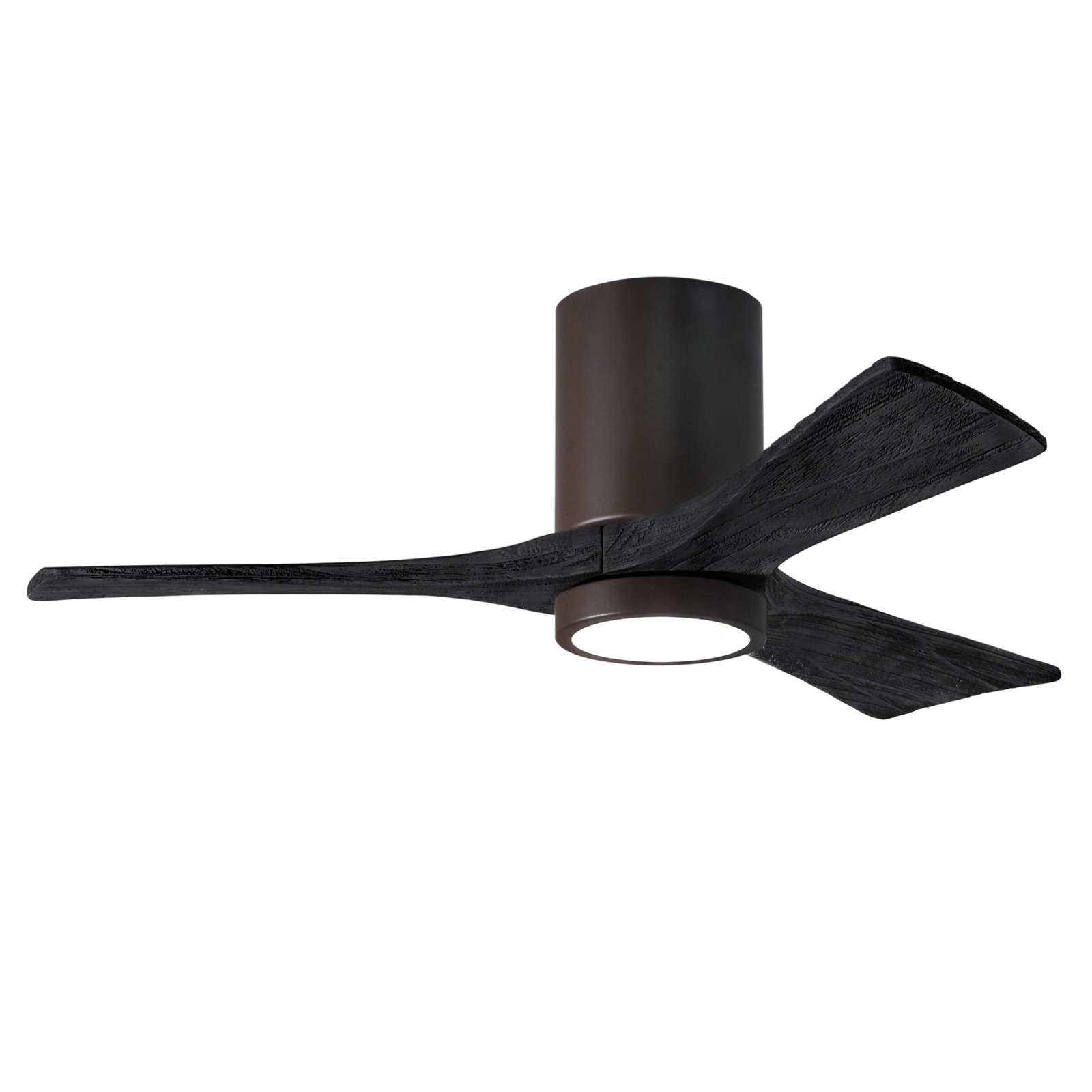 Olivier 3 Blade Ceiling Fan with LED Light Kit, Textured Bronze, Matte Black, 42"