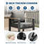 Ensemble de conversation de patio en aluminium 5 places avec coussins épais et table basse – Idéal pour le porche, la terrasse ou le jardin-2012342705