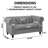 Sanor Chesterfield Faux Leather Loveseat with Rolled Arms, Tufted Cushion Sofa, Modular sofa and comfortable couch-99429980