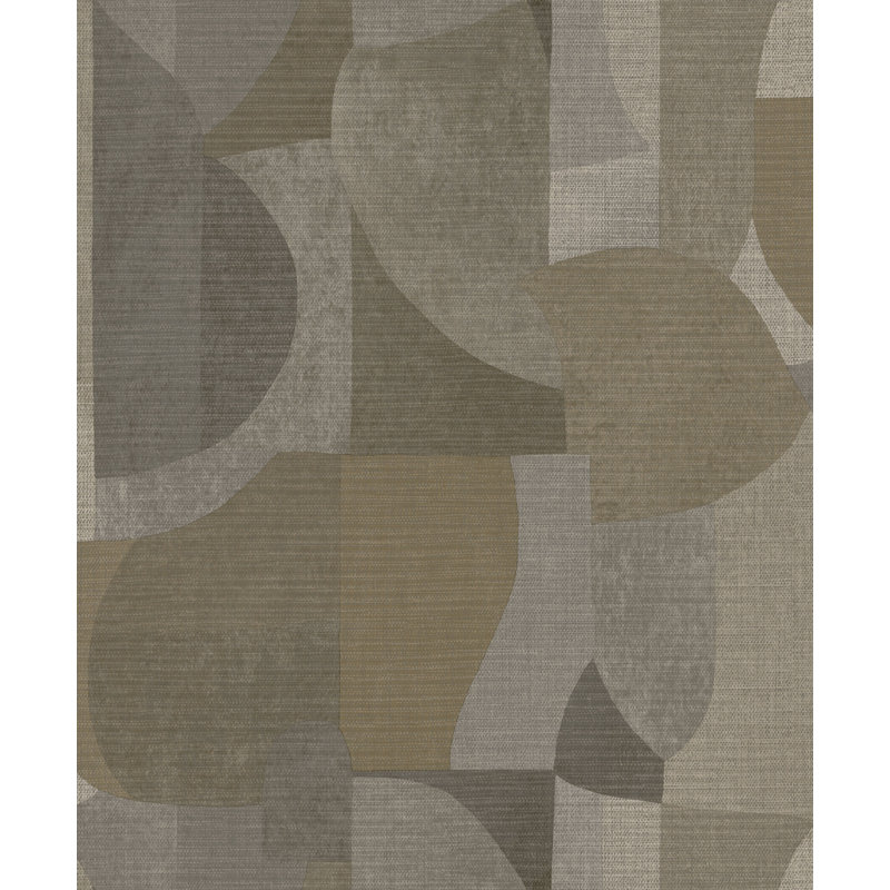 Papier peint texturé non tissé abstrait Pi., Brun