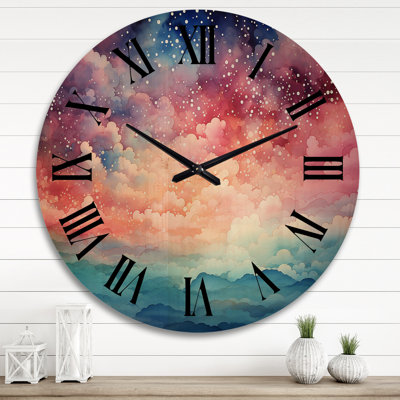 Horloge murale en bois massif Stewartville