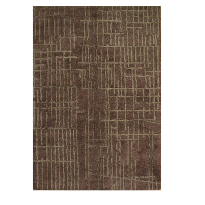 Wool Floral Area Rug in Brown/Beige