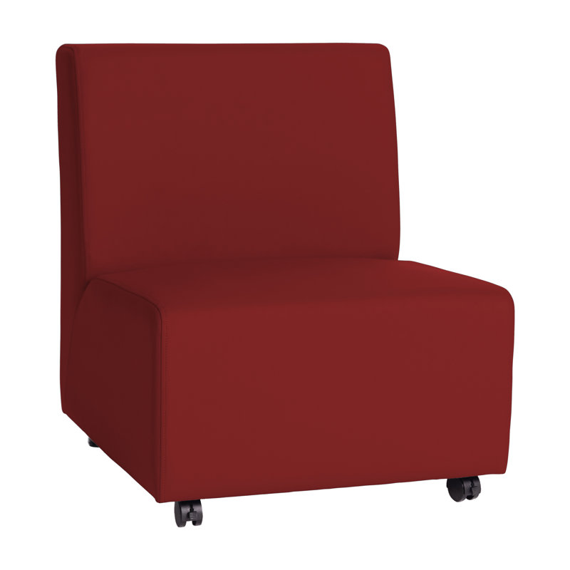 Fauteuil mobile rembourré Pro Series - noir, Rouge
