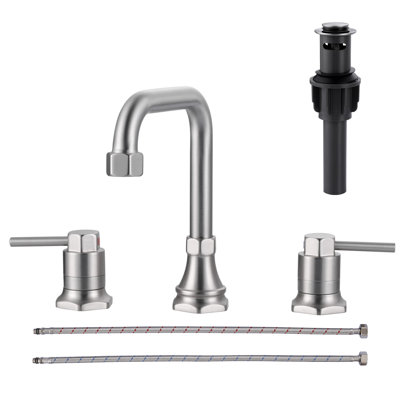 8 po Robinet de salle de bain à poignée double avec drain inclus
