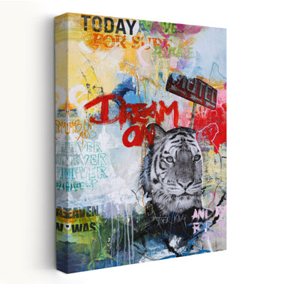 Roi tigre - animaux inspirants fantaisie urbaine surréalisme