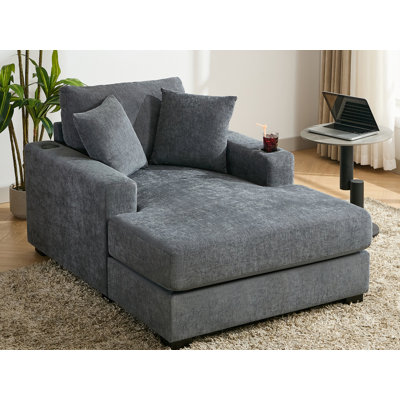 Elneda Upholstered Chaise Lounge by Latitude Run